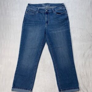 Old Navy SweetHeart Womens Jeans‎ Blue Denim Medium Wash Ankle Size 10 Tall
